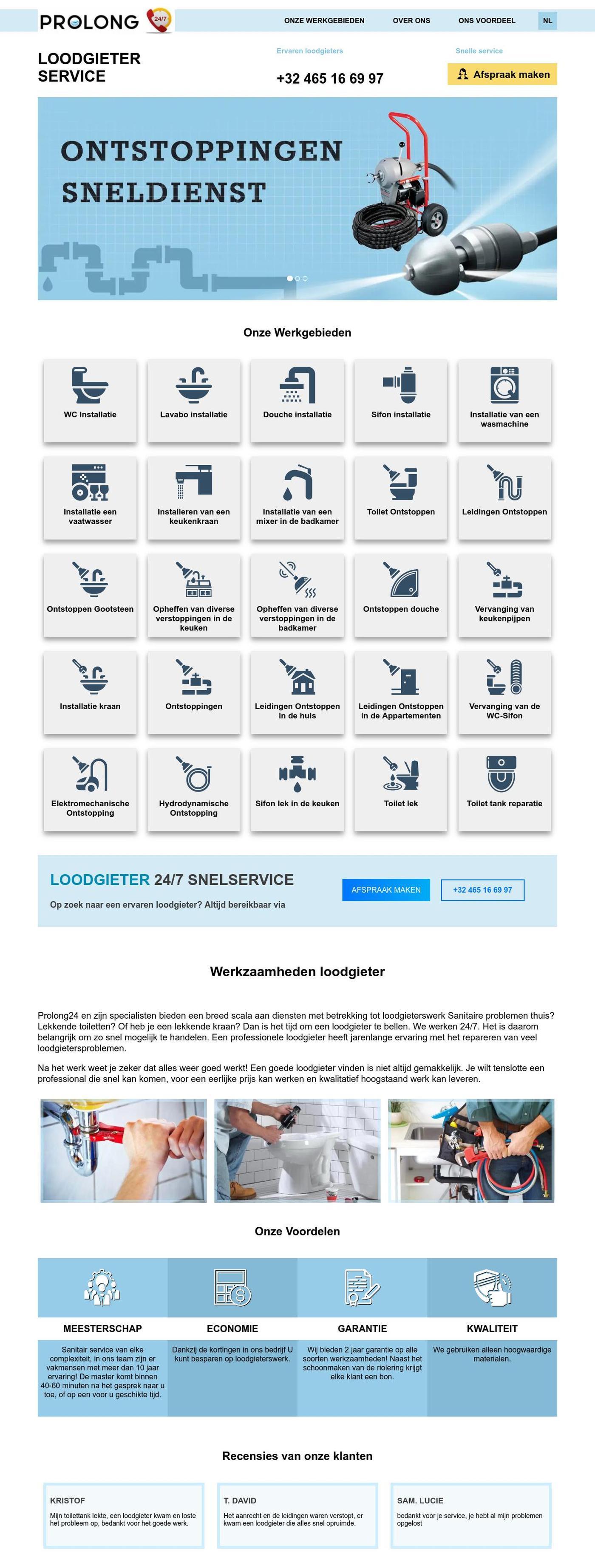 Landing Page Prolong24 