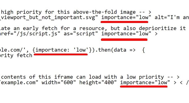 Новый атрибут importance